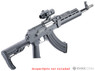CYMA CM680G Platinum Tactical AK47 Rifle with CQB M4 Stock in Black