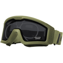 Nuprol Battle Visor RX Protective Airsoft Eyewear with Optical Insert - Green/Smoked