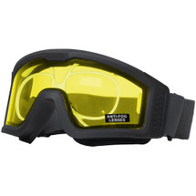 Nuprol Battle Visor RX Protective Airsoft Eyewear with Optical Insert - Black/Yellow
