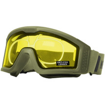 Nuprol Battle Visor RX Protective Airsoft Eyewear with Optical Insert - Green/Yellow