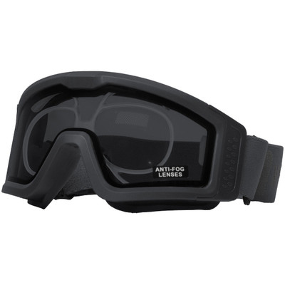 Nuprol Battle Visor RX Protective Airsoft Eyewear with Optical Insert - Black/Smoked