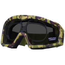 Nuprol Battle Visor RX Protective Airsoft Eyewear with Optical Insert - Camo/Smoked
