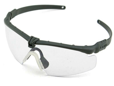 BIG FOOT 2.0 Airsoft Glasses Grey Frame with Clear Lens