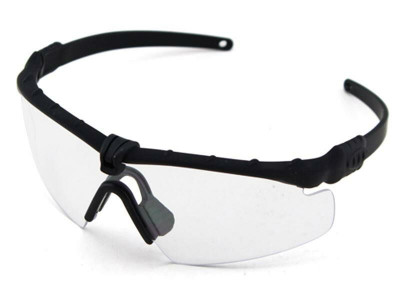 Big Foot 2.0 Airsoft Glasses Black Frame Clear Lens