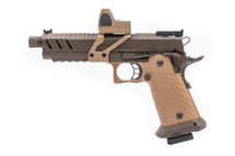 Vorsk Hi-Capa CS Vengeance 5.1 GBB Pistol in+ RDS in Bronze & Tan with RDS