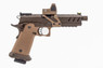 Vorsk Hi-Capa CS Vengeance 5.1 GBB Pistol in+ RDS in Bronze & Tan with RDS