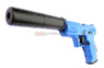 HFC HA-124 Replica P99 Spring Pistol with Silencer in Blue