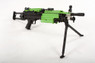 A&K M249 SAW Electric Rifle with Retractable Stock & Bipod in Green