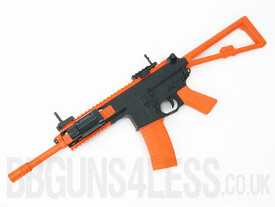Bison C301 PDW Airsoft Spring Rifle in Orange/Black