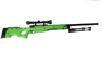 well mb01 green spring sniper rifle with scope & bipod in green