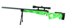 well mb01 green spring sniper rifle with scope & bipod in green