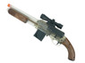 Mossberg 500 ump Action pistol grip BB Shotgun with dummy scope in Clear/wood