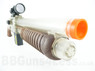 Mossberg 500 ump Action pistol grip BB Shotgun with dummy scope in Clear/wood