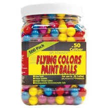 Splatmatic Flying Colours Paintballs 500 x .50 Calibre in Tub