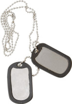 Army Dog Tags in Silver