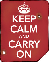 Keep calm and carry on wooden sign