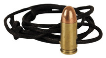 9mm Brass bullet leather Necklace
