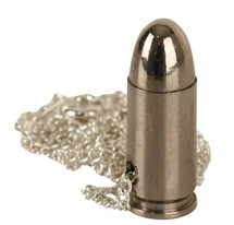 9mm Silver bullet Chain Necklace