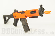 JG Works 552 BB Gun Electric Rifle with Folding Stock in Orange/Black