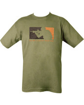 Major League Warfare T Shirt in Olive Green