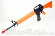 WE Tech M16A3 Gas BlowBack Airsoft Rifle with Adjustable Hop-Up in Orange