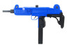 Side view of the Well D91 UZI Replica Electric BB Gun with Folding Stock in Blue