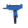 Well D93 Electric Airsoft BBGun in Blue, side view with black barrel and magazine on a white background