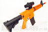 Well D99  Electric BB gun with adjustable Stock & mock Scope in Orange/Black