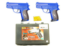 CYMA P618B Twin Pack with BB gun Pistol Case