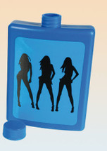 flask in girl design in blue