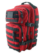 Kombat UK Small Assault Backpack Rucksack 28 Litre in Red & Black