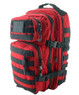 Kombat UK Small Assault Backpack Rucksack 28 Litre in Red & Black
