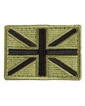 Tactical Patch Fabric Union Jack Patch in olive green
