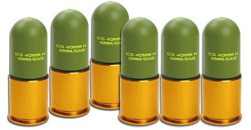 ICS 40mm Plastic Grenade 7o Round (6 Shell)