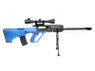 JG Works AU 5G Electric Sniper Rifle with scope and bipod in blue