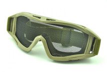 US Army Style Big Mesh Anti Fog Goggles in green