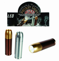 Brass Bullet Mini Metal Pocket Light / Torch with 12 LEDS