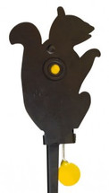 knockdown squirrel metal target with ground spike