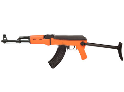 SRC AK47C Two Tone Electric Rifle with foldable stock in orange/black