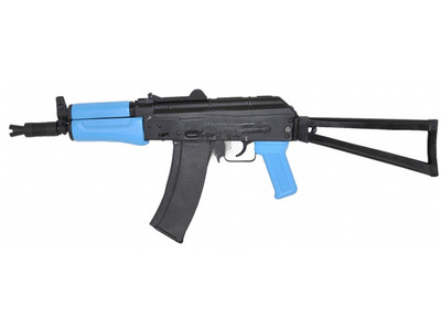 SRC SR74 Two Tone GBB Rifle with foldable stock in blue/black