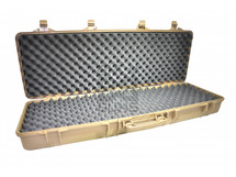 Airsoft gun carry case in Tough plastic large size in Tan
