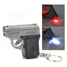 Mini pistol keychain with 2in1 LED Light and Laser pointer