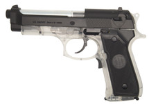 blackviper m92F electric blowback pistol in clear/black