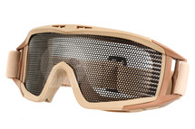 US Army Style Big Mesh Anti Fog Goggles in Tan