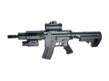 ASG DS4 M4 CQB Airsoft AEG Gun Rifle with Detachable front and rear sights in Black 