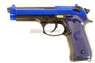 WE Tech M92 GEN-1 Gas Blowback BB Pistol in blue WE Tech M92 GEN-1 Gas Blowback BB Pistol in blue