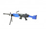 A&K M249 Airsoft gun with bipod in blue