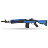 Side profile of the Cyma CM032 EBR M14 Tactical AEG Rifle in Blue displayed against a clean white studio background.