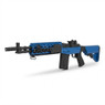 Cyma CM032 EBR M14 Tactical AEG Rifle in Blue seen from a low, front-facing angle on a clean white background.
