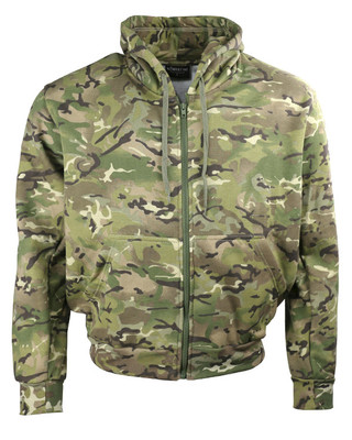 Kombat UK - Army Hoodie in BTP Zipped Fleece Multicam Jacket